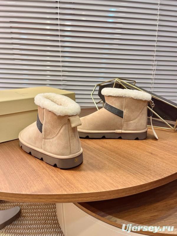Brunello Cucinelli Winter New Snow Boots Lamb Fur Buns Boots - AS00350