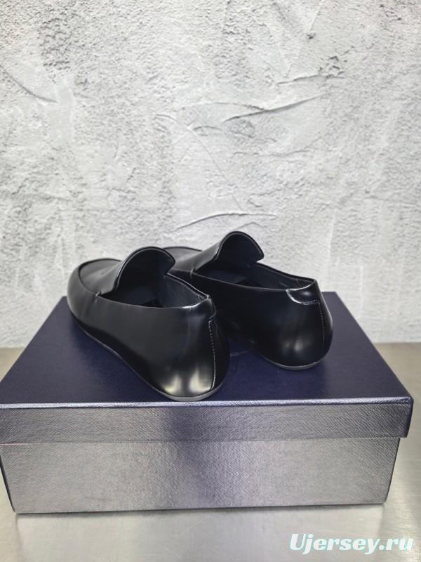 Prada Shuffle Monk Loafers Classic Retro Men's Leather Shoes - AS00380