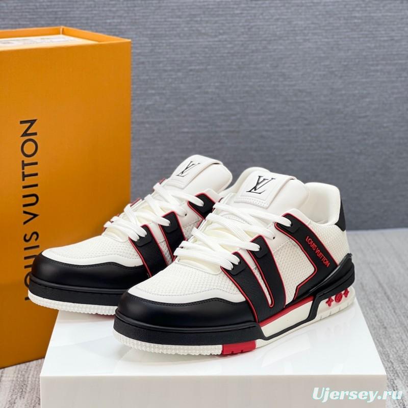 Louis Vuitton Trainer Sneaker Low 2025 SS New Colorway Couple Style Casual Sports Basketball Shoes - LY00400