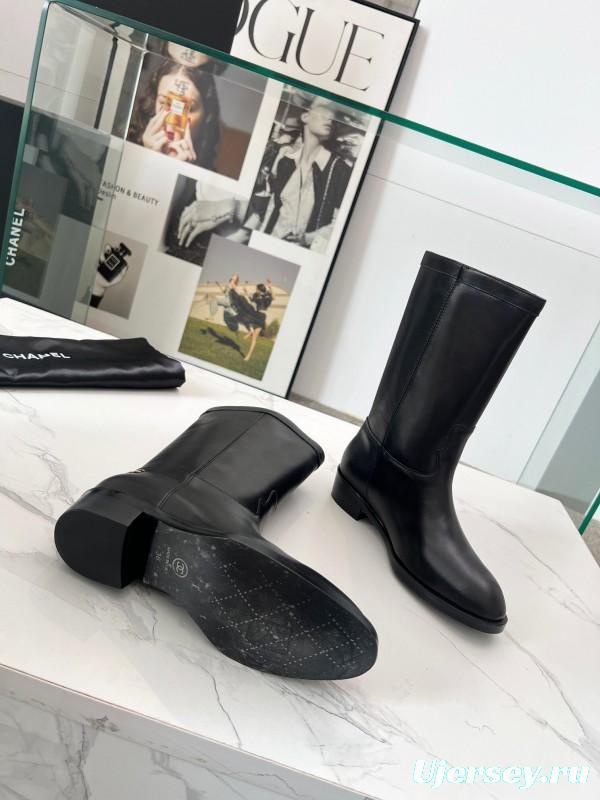 Adidas 2025 SS Western Suede Patchwork Slip-On Riding Boots - LY00350