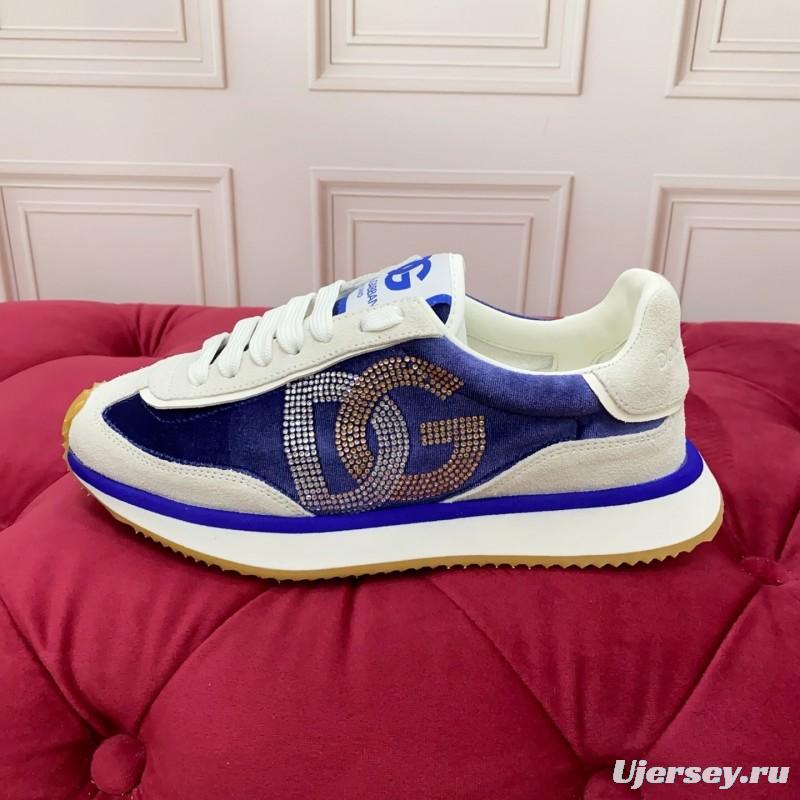 Dolce & Gabbana 2025/SS New Collection Luxury Embroidered Logo Sneakers with Imported Leather - AS00300