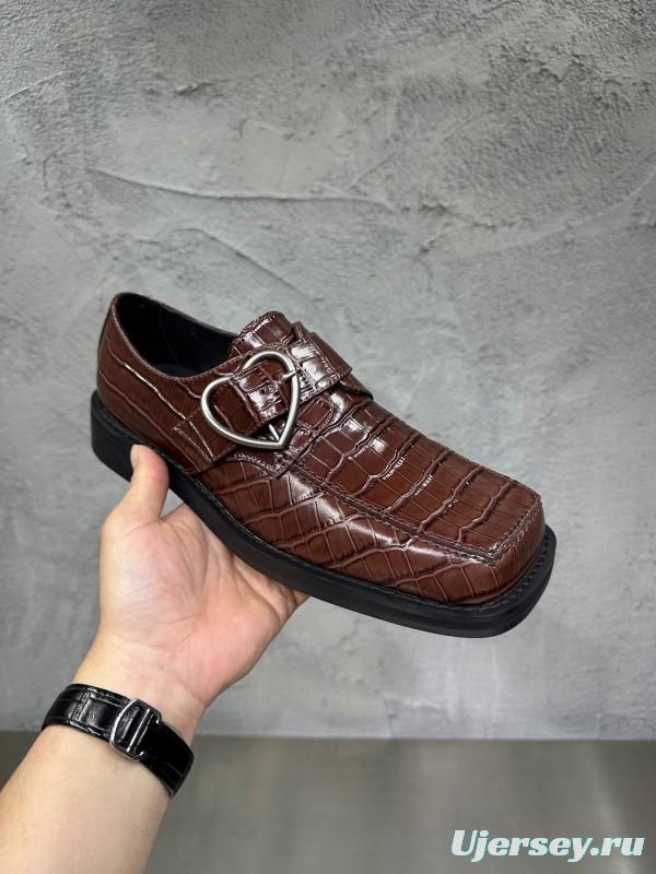 Adidas 2025 SS Square Toe Derby Shoes with Chain Buckle - KFY00420