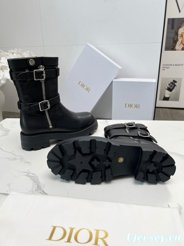 Dior 2025 SS Retro British Style Brogue New Knight Boots - LY00400