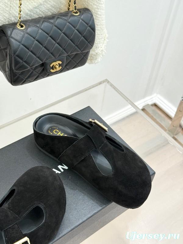 Chanel 2025 SS Minimalist Retro Birkenstock Sandals Half-Slip - KFY00280