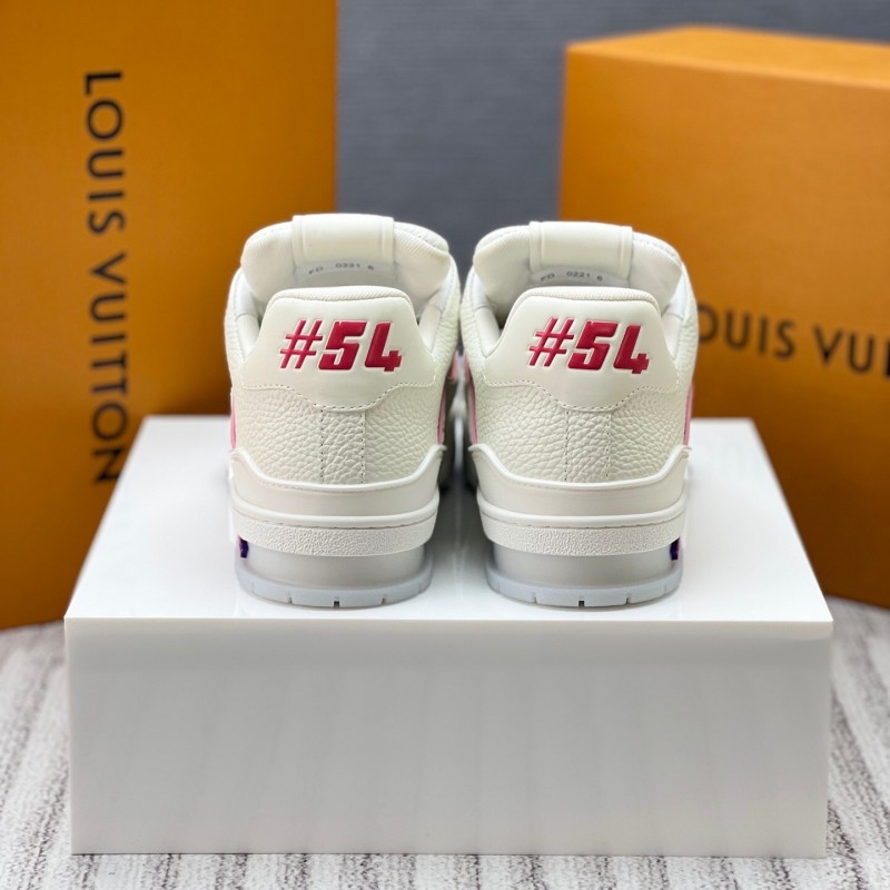 Louis Vuitton Trainer Retro Basketball-Inspired Sneakers with Mixed Materials - LY00430
