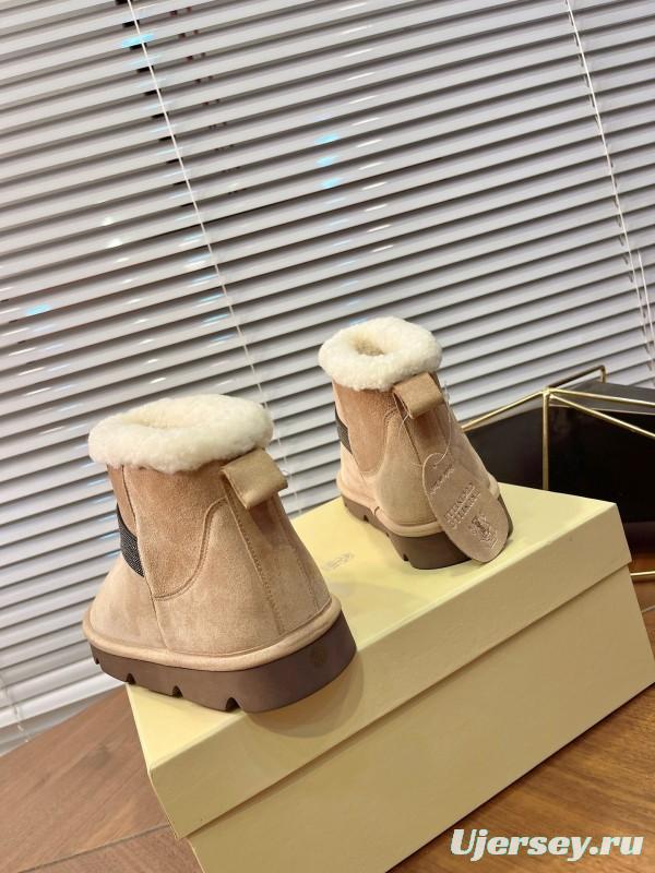 Brunello Cucinelli Winter New Snow Boots Lamb Fur Buns Boots - AS00350