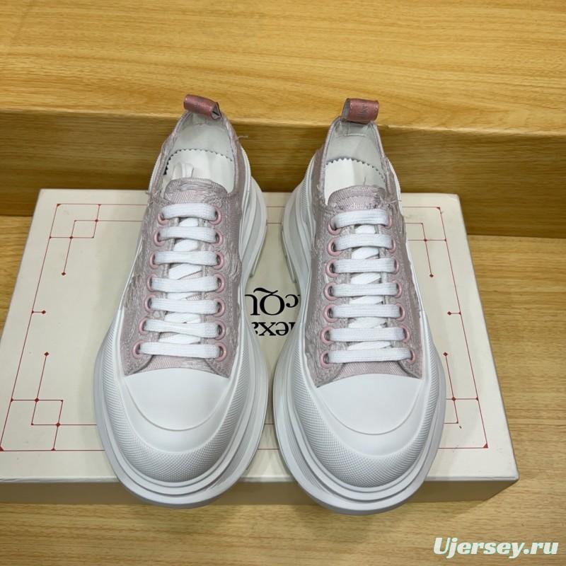 Alexander McQueen Spring Summer 2025 Blue Woven Platform Sneakers - AS00300