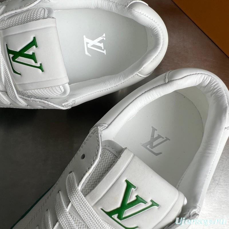 Louis Vuitton Run Away Leather Round Toe Lace-Up Low Top Casual Shoes - YC