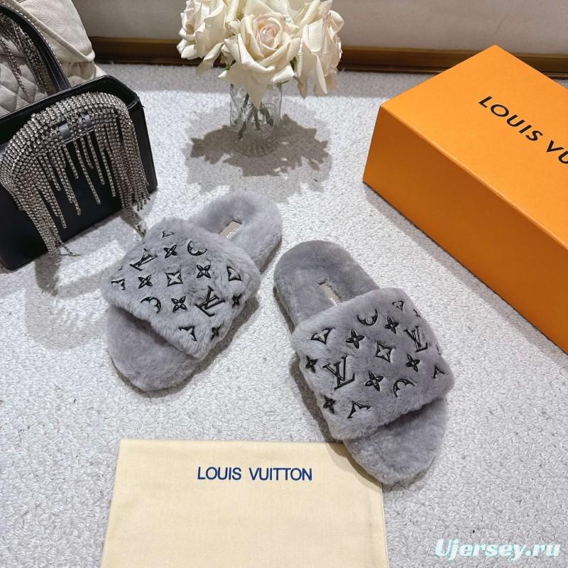 Lv 2025 SS Wool Lazy Slippers - LY00240