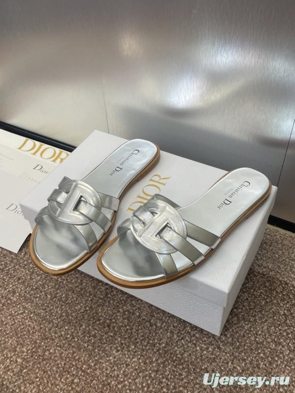 Dior D-Club Jelly Color Hollow Layered Cross Strap Women's Sandals - KFY00280