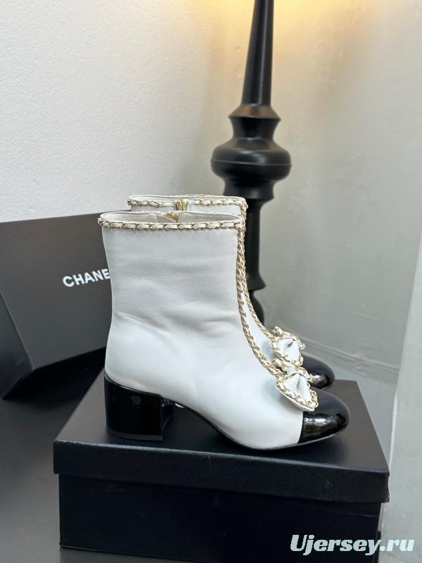Chanel 2025/SS Bow Chain Stiletto Ankle Boots - LY00370