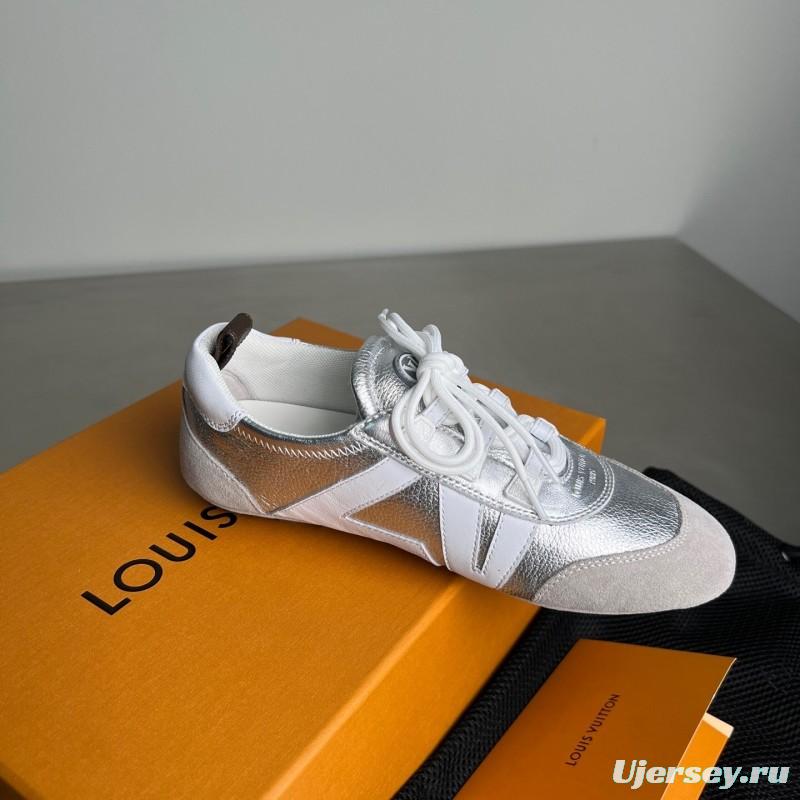 Lv Sneakerina 2025 SS Ballet Round Toe Lace-Up Low Top Lifestyle Casual Shoes - YC