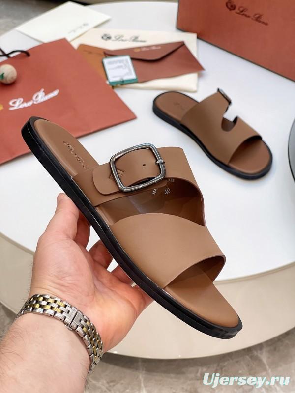 Loro Piana 2025 SS Men's Spring Summer Slippers with High-Quality Stitching and Comfortable Sole - AS00250