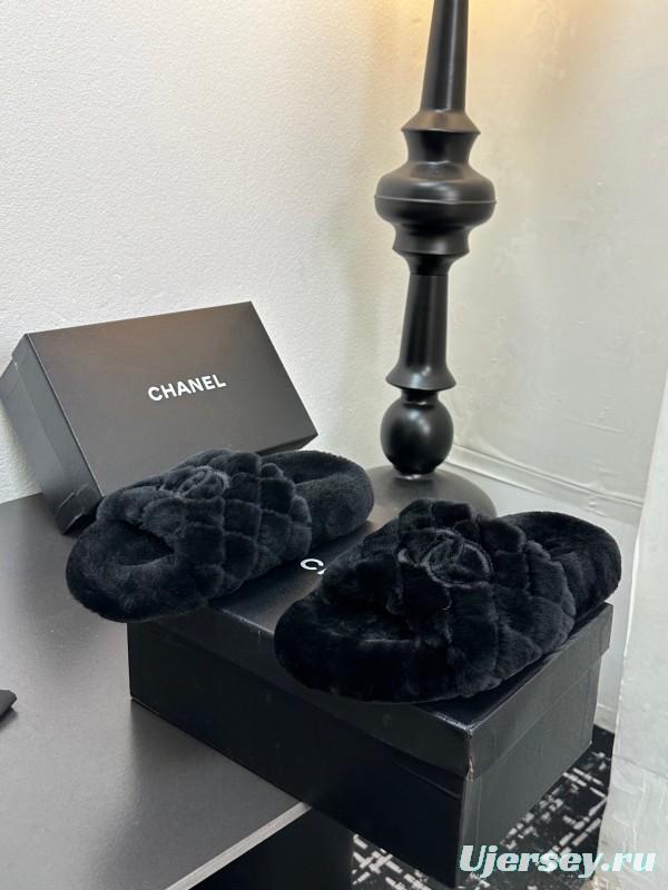Chanel 2025 SS Fashion Fur Slippers - LY00250