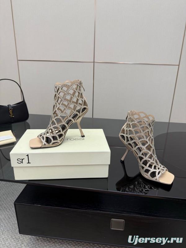 Sergio Rossi Mermaid Sandals 2025/SS Collection with Fishnet Design - KFY00470