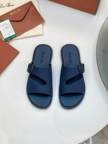 Loro Piana Spring Summer 2025 Men's Slippers with High-Quality Stitching and Comfortable Sole - AS00250