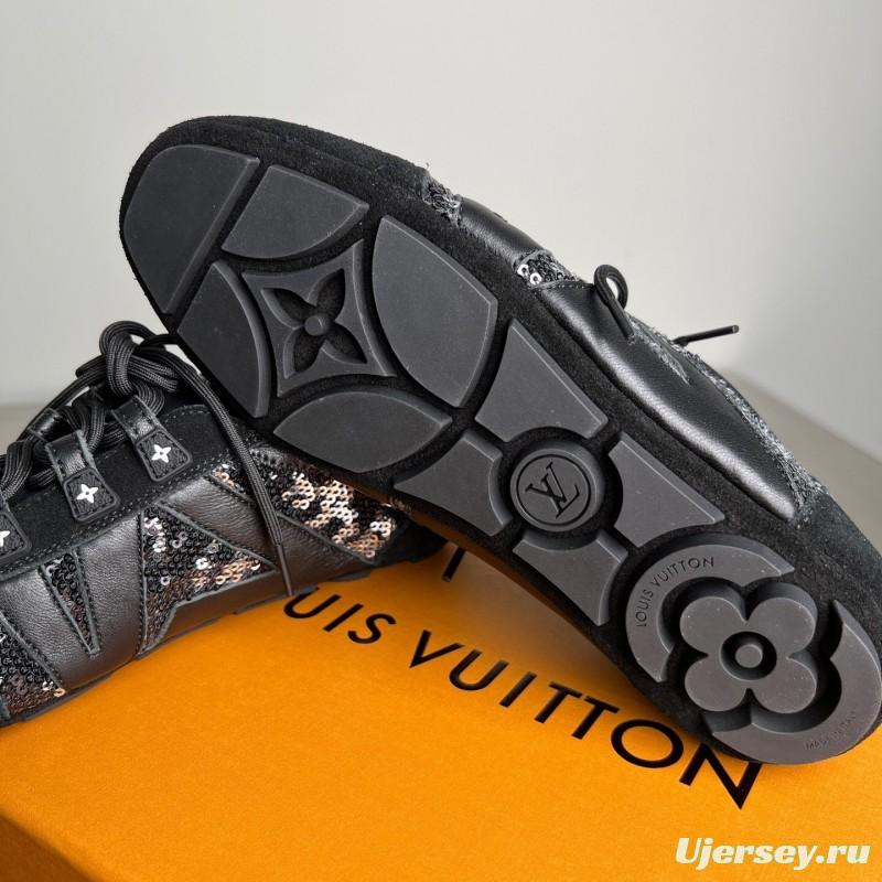 Lv Sneakerina 2025 SS Ballet Round Toe Lace-Up Low Top Lifestyle Casual Shoes - YC
