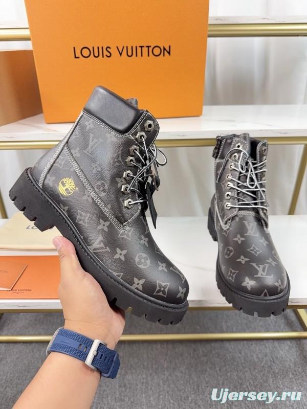 Timberland x LV Monogram Ankle Boots Waterproof Suede - LY00380