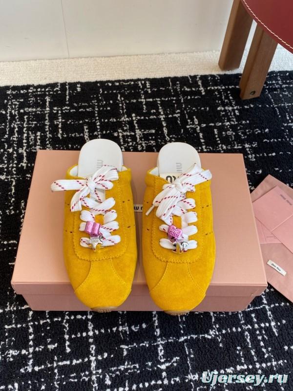 MiuMiu Slip-On Lazy Shoes Deacon Casual Half-Drag - KFY00295