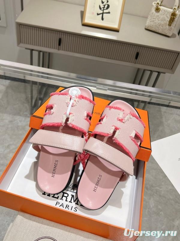 H Sandals 2025SS Latest Official Weaving Tassel Slides - LY00270