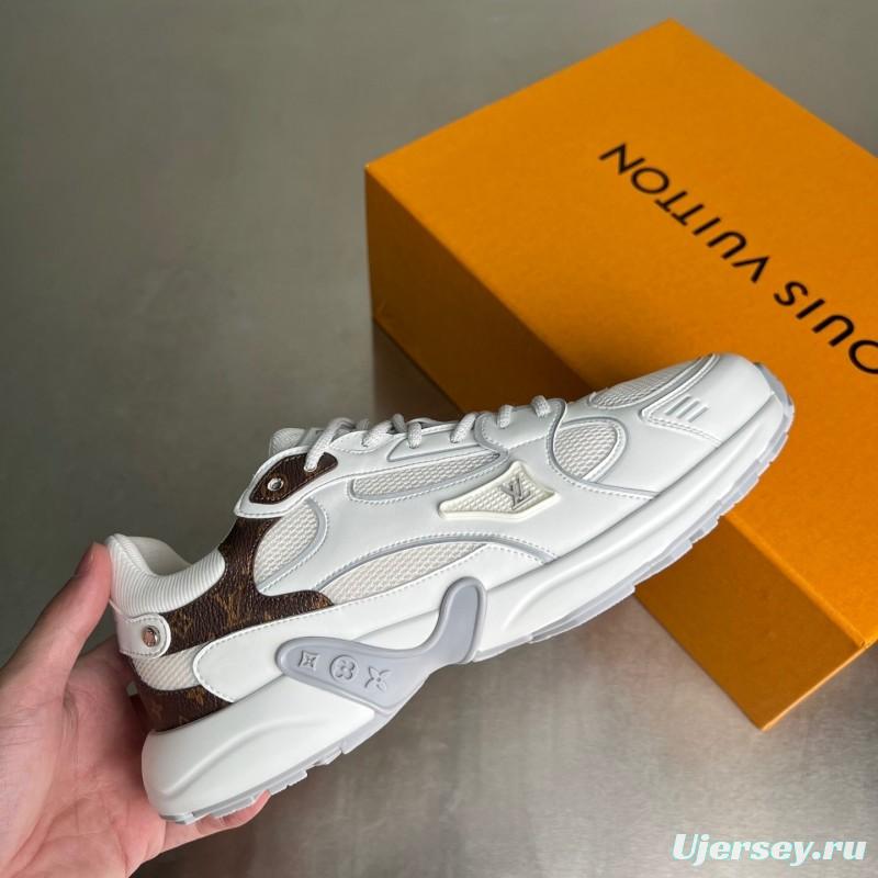 L v Olympia Round Toe Lace-Up Low Top Casual Lifestyle Shoes - YC