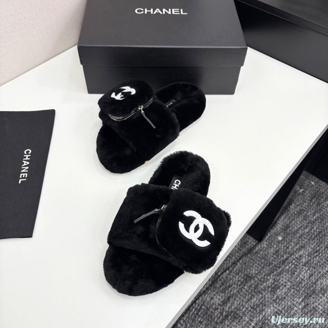 Chanel 2025 SS New Color Fur Slippers - LY00270