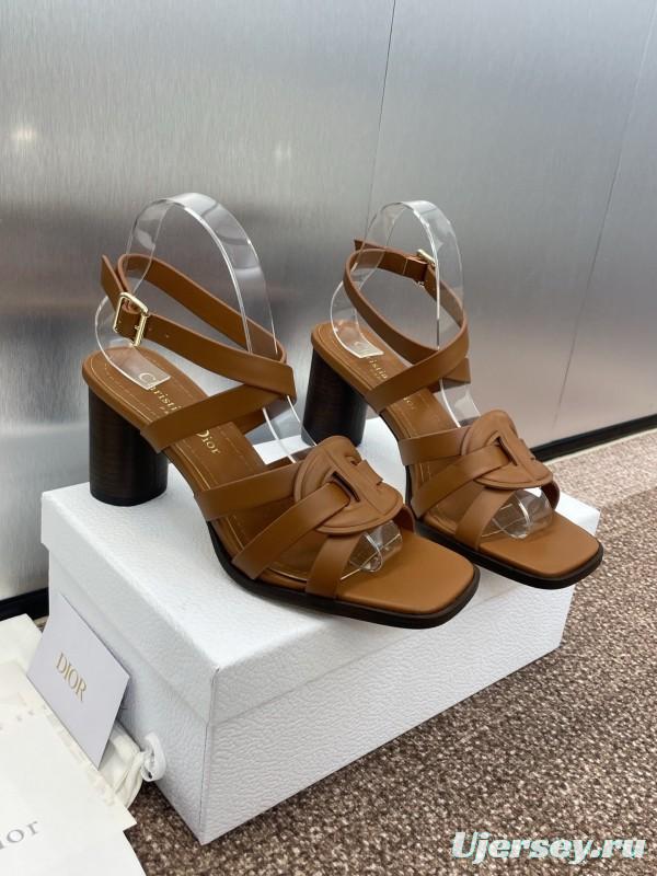 Dior D-Club Jelly Color Hollow Layered Cross Strap High Heel Women Shoes - KFY00290