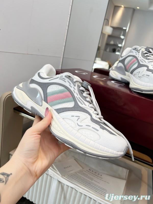 Gucci 2025 SS Collection 2.0 Sneakers with Reflective Stripes and Retro Design - AS00450