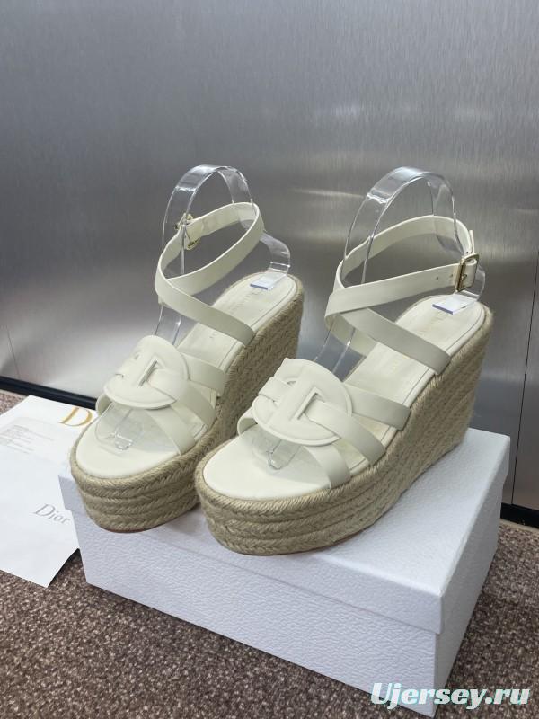 Dior D-Club Jelly Color Hollow Layered Cross Strap Platform High Heel Women Shoes - KFY00290