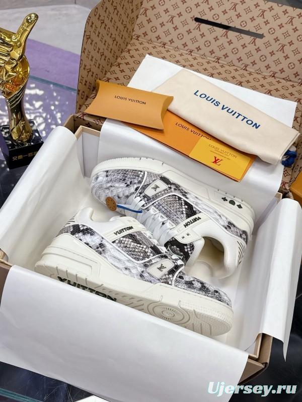 Louis Vuitton LV Trainer Maxi Sneakers Head Grain Ostrich Pattern Series - AS00400