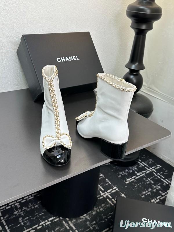 Chanel 2025/SS Bow Chain Stiletto Ankle Boots - LY00370