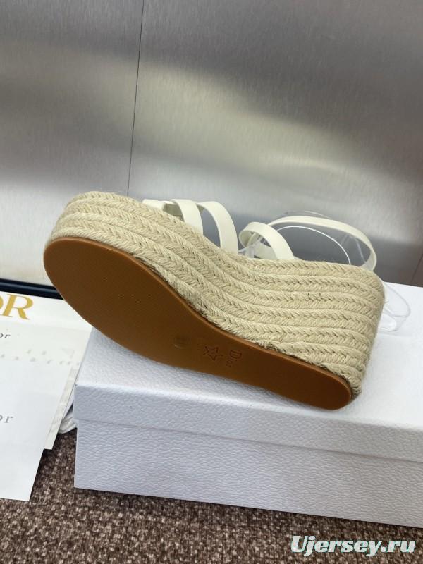 Dior D-Club Jelly Color Hollow Layered Cross Strap Platform High Heel Women Shoes - KFY00290