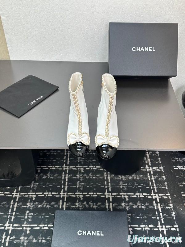 Chanel 2025/SS Bow Chain Stiletto Ankle Boots - LY00370