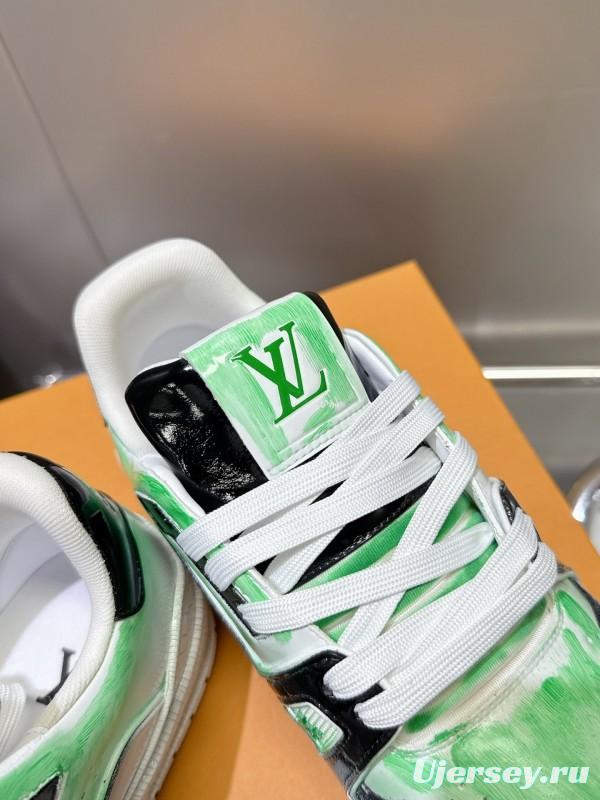 Louis Vuitton Trainer Basketball Series Crackle Glaze Process Sneakers - LY00490