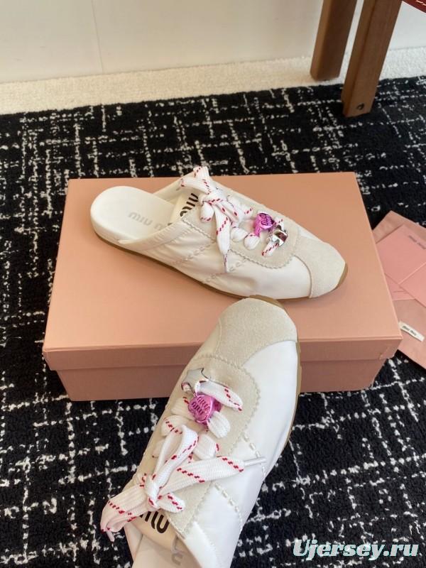 MiuMiu 2025 SS Early Spring Slip-On Trainer Loafer - KFY00295