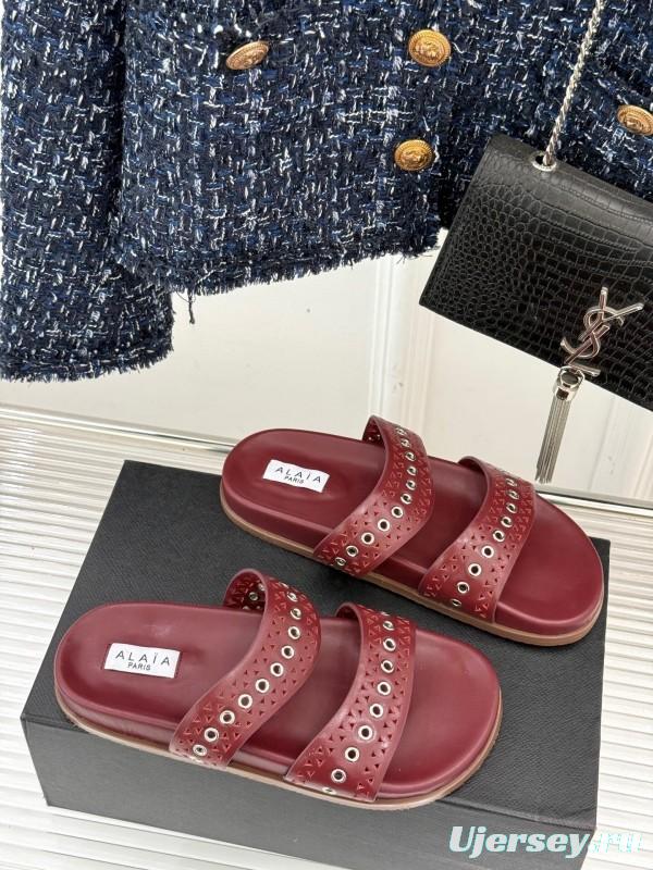 Alaia 2025 SS Hollow-Out Casual Sandals - KFY00260