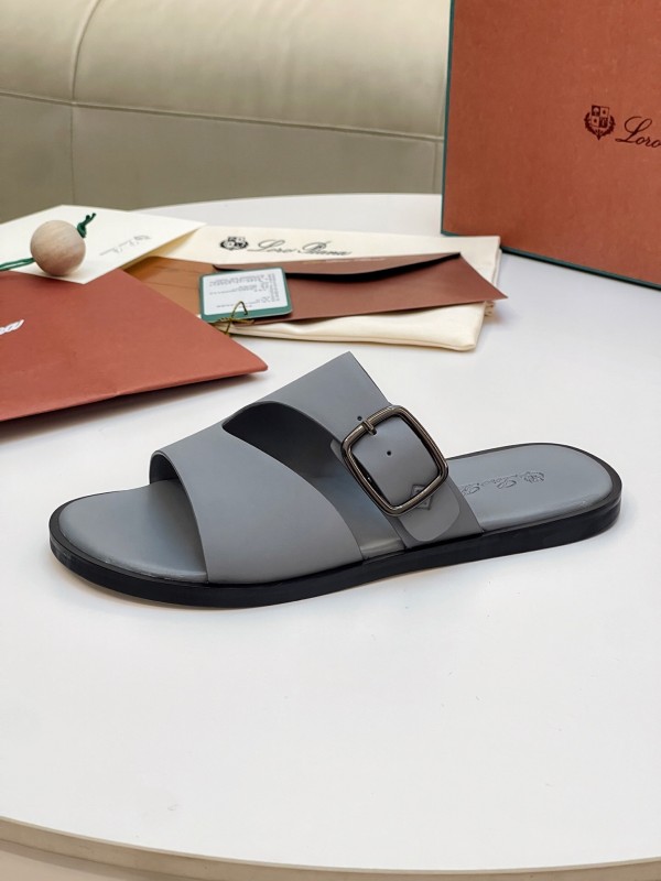 Loro Piana 2025 SS Men's Spring Summer Slippers with High-Quality Stitching and Comfortable Sole - AS00250