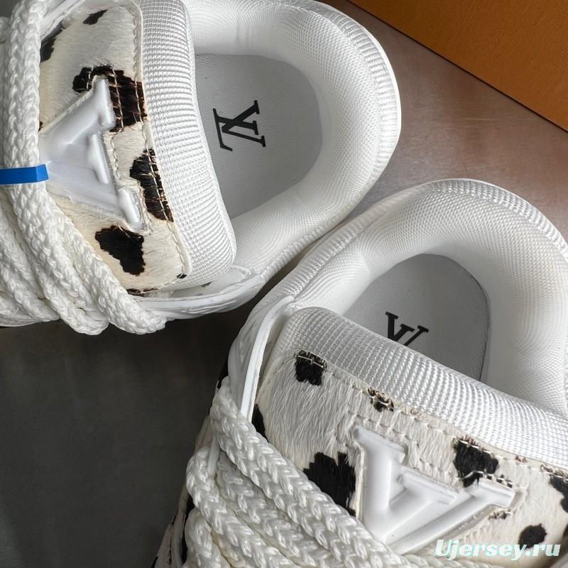 Lv 2025/ss Signature Logo Leather Sneakers - YC