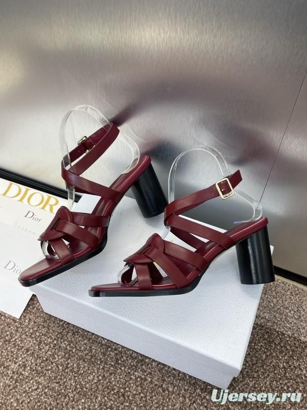 Dior D-Club Jelly Color Hollow Layered Cross Strap High Heel Women Shoes - KFY00290