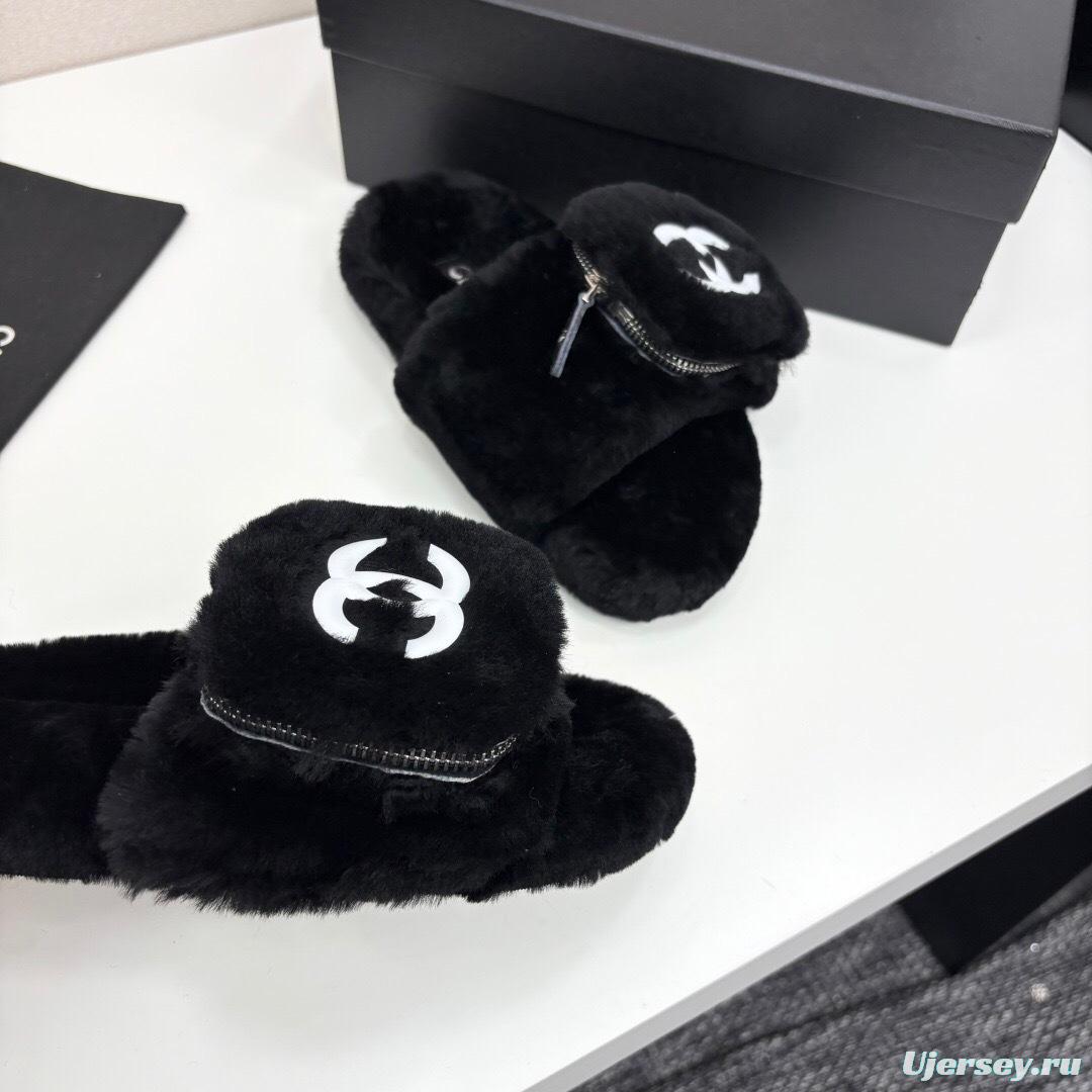 Chanel 2025 SS New Color Fur Slippers - LY00270