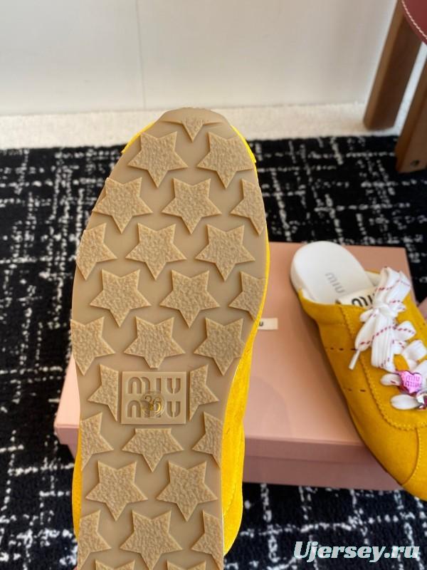 MiuMiu Slip-On Lazy Shoes Deacon Casual Half-Drag - KFY00295