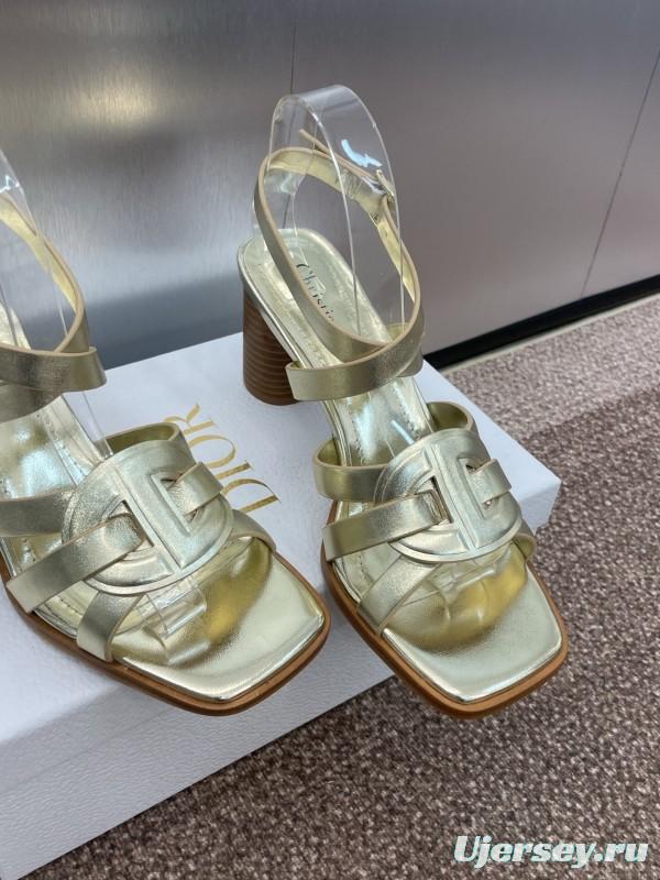 Dior D-Club Jelly Color Hollow Layered Cross Strap High Heel Women Shoes - KFY00290