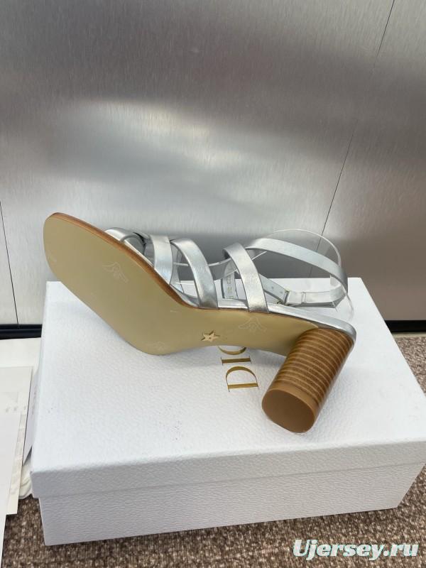 Dior D-Club Jelly Color Hollow Layered Cross Strap High Heel Women Shoes - KFY00290