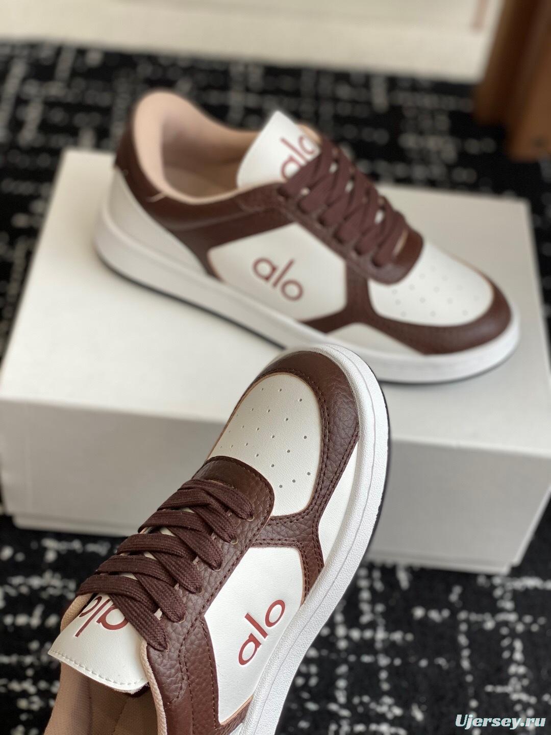 Alo 2025 SS Two-Tone White Sneakers Chunky Sole Comfort Casual - KFY00280