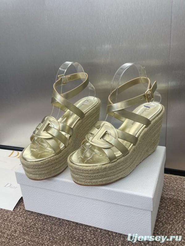 Dior D-Club Jelly Color Hollow Layered Cross Strap Platform High Heel Women Shoes - KFY00290