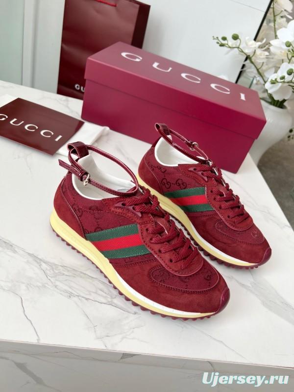 Gucci Women's Casual Shoes with GG Supreme Print and Metal Horsebit Detail - AS00330