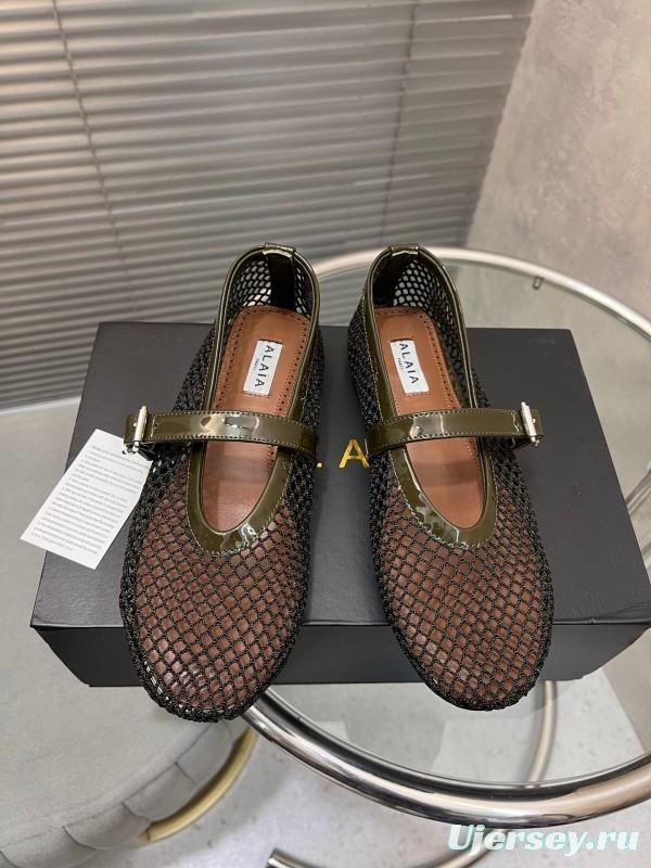 ALAIA 2025/SS New Color Mesh Flat Sandals Slippers - KFY00270