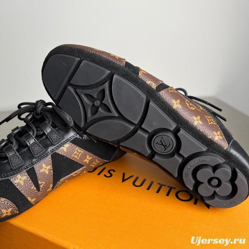 Lv Sneakerina 2025 SS Ballet Round Toe Lace-Up Low Top Lifestyle Casual Shoes - YC