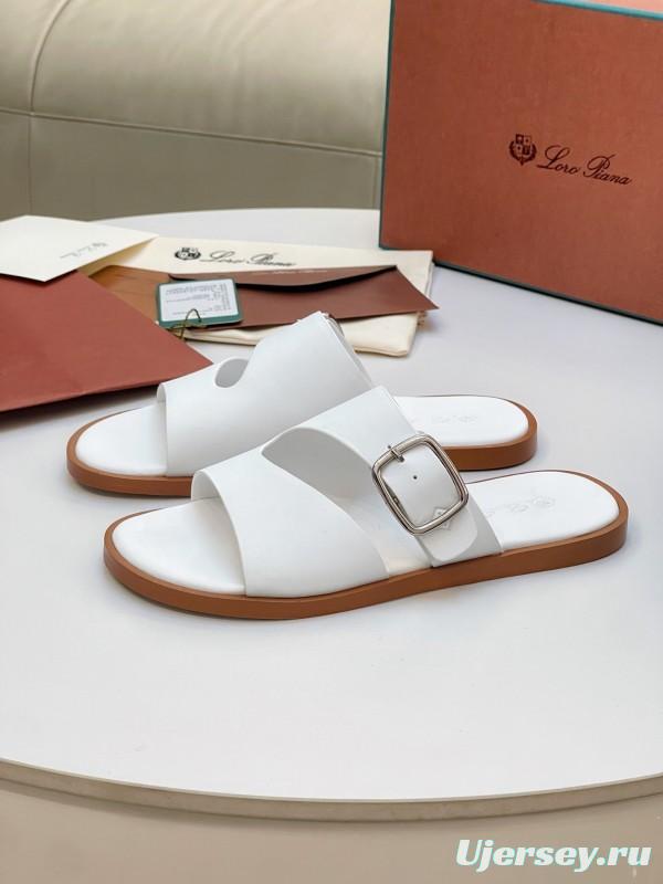 Loro Piana Men's Spring/Summer 2025 Casual Sandals with High-Quality Stitching - AS00250