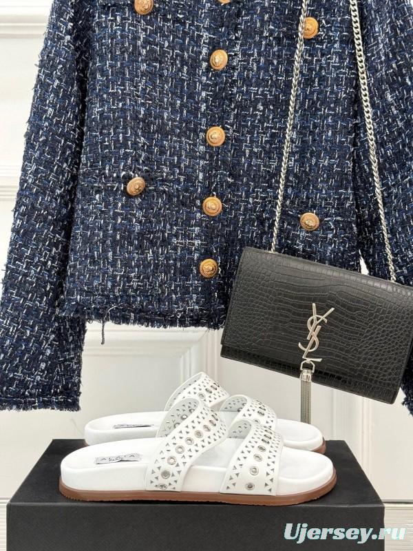 Alaia Spring Summer 2025 Laser-Cut Casual Sandals - KFY00260